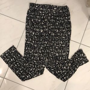 Divided Black and White Jogger Pants